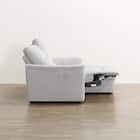 2人掛け電動リクライニングソファ+収納カウチソファセット 布張りタイプ (KK6133 左カウチ LGY) 15枚目画像