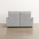 2人掛け電動リクライニングソファ＋収納カウチソファセット 布張りタイプ (KK6133 左カウチ LGY) 16枚目画像