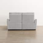 2人掛け電動リクライニングソファ+収納カウチソファセット 布張りタイプ (KK6133 左カウチ LGY) 16枚目画像