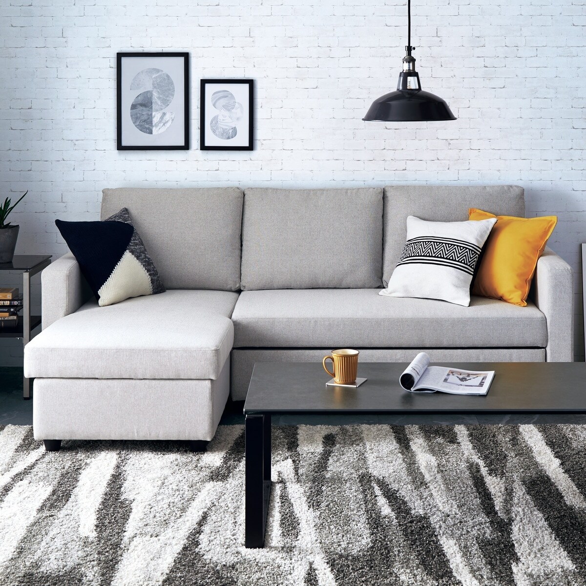 センターテーブル(セーラル2 120 GY/BK) | ニトリネット【公式】 家具