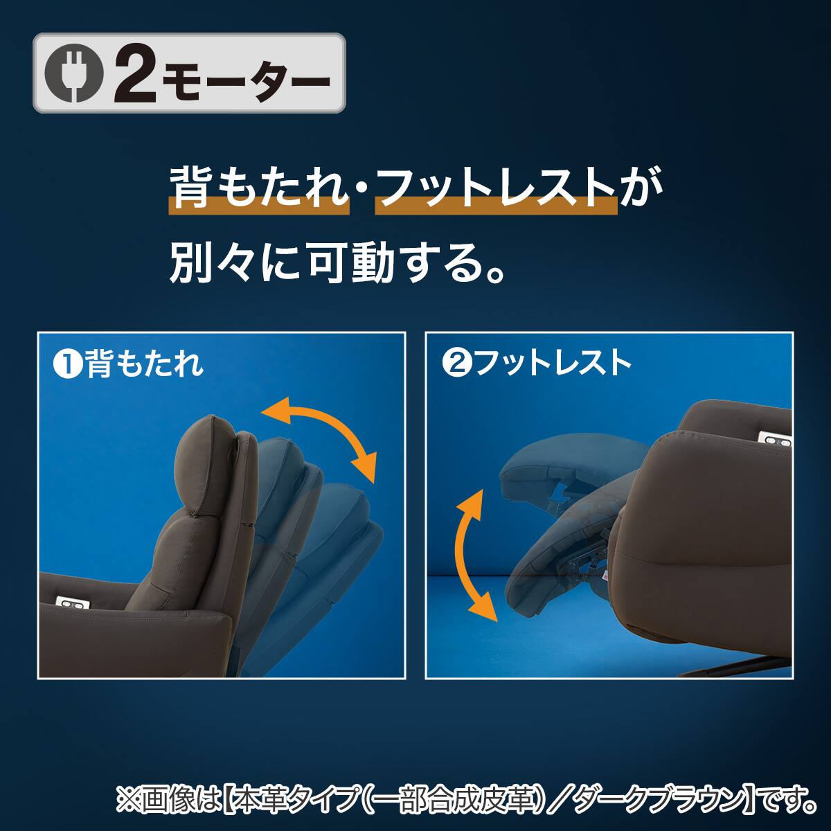 電動リクライニングパーソナルチェア + テーブルセット 本革(一部合成