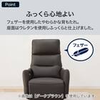 電動リクライニングパーソナルチェア + テーブルセット 本革(一部合成皮革)タイプ (LE01-3 2モーター BK + LE01専用テーブル MBR) 8枚目画像