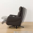 電動リクライニングパーソナルチェア + テーブルセット 本革(一部合成皮革)タイプ (LE01-3 2モーター BK + LE01専用テーブル MBR) 13枚目画像