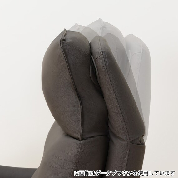 電動リクライニングパーソナルチェア + テーブルセット 本革(一部合成皮革)タイプ (LE01-3 2モーター BK + LE01専用テーブル MBR) 14枚目画像