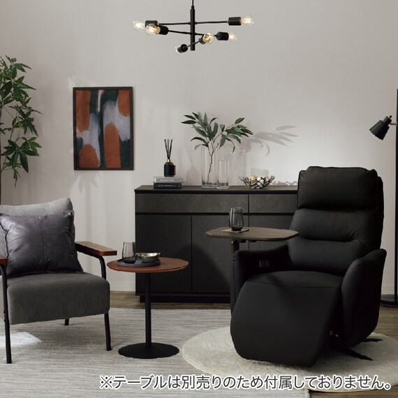 電動リクライニングパーソナルチェア 本革(一部合成皮革)タイプ (LE01-3 2モーター BK) 32枚目画像