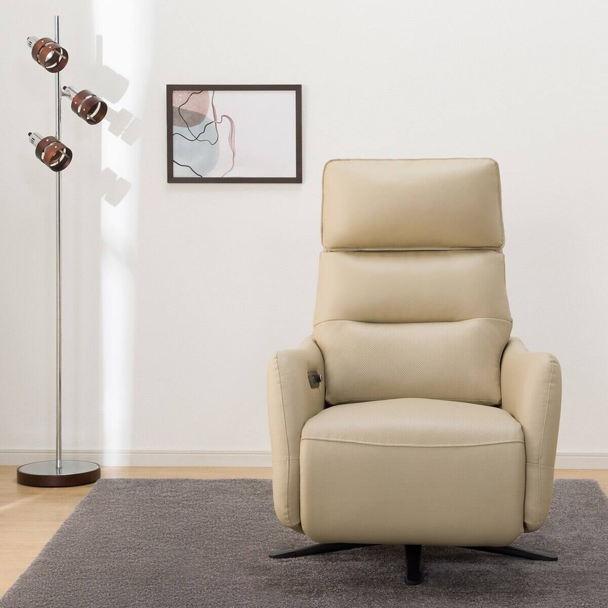 電動リクライニングパーソナルチェア2台セット 本革(一部合成皮革