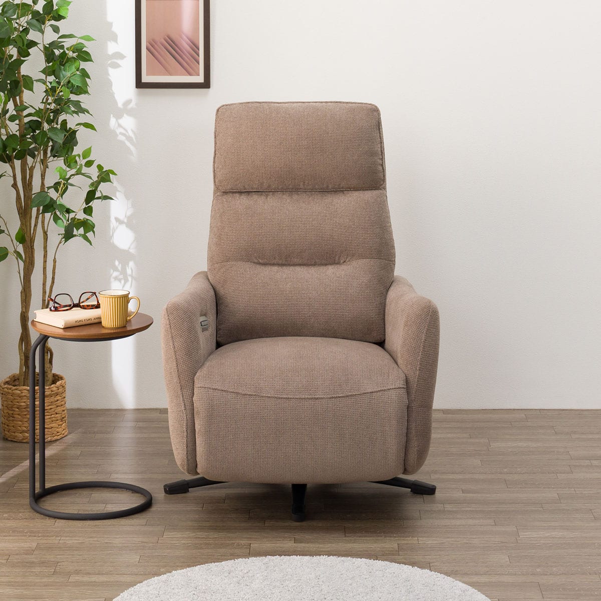 美品 電動リクライニングパーソナルチェア 布張りタイプ 電動リクライニングパーソナルチェア 布張りタイプ (LE01-3 4モーター