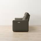 2人掛け電動リクライニングワイドソファ 本革(一部合成皮革)タイプ (UM04 DGY) 10枚目画像