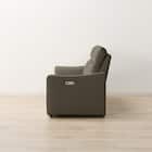 2人掛け電動リクライニングワイドソファ 本革(一部合成皮革)タイプ (UM04 DGY) 10枚目画像