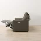 2人掛け電動リクライニングワイドソファ 本革(一部合成皮革)タイプ (UM04 DGY) 11枚目画像