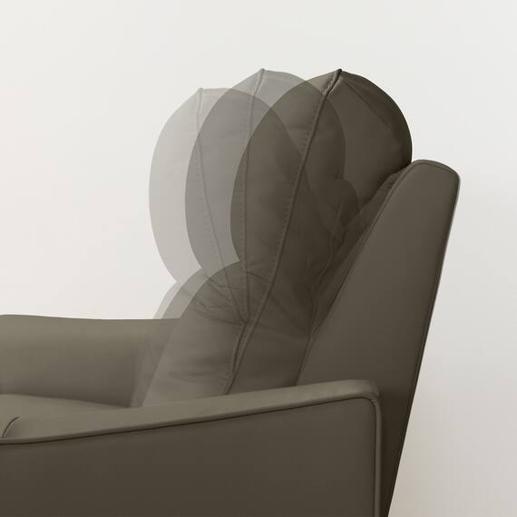 2人掛け電動リクライニングワイドソファ 本革(一部合成皮革)タイプ (UM04 DGY) 13枚目画像