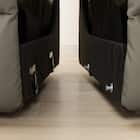 2人掛け電動リクライニングワイドソファ 本革(一部合成皮革)タイプ (UM04 DGY) 19枚目画像