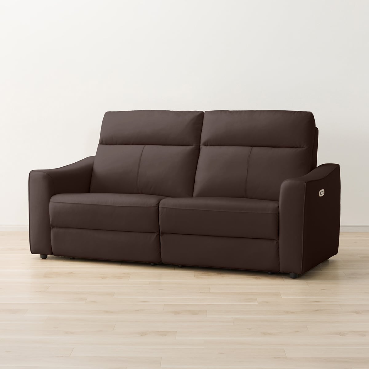 2人掛け電動リクライニングワイドソファ 本革(一部合成皮革)タイプ