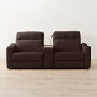 2人掛け電動リクライニングワイドソファ＋収納ユニットセット 本革(一部合成皮革)タイプ (UM04 WSB DBR) 10枚目画像