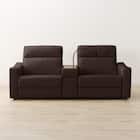 2人掛け電動リクライニングワイドソファ+収納ユニットセット 本革(一部合成皮革)タイプ (UM04 WSB DBR) 10枚目画像