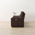 2人掛け電動リクライニングワイドソファ＋収納ユニットセット 本革(一部合成皮革)タイプ (UM04 WSB DBR) 11枚目画像