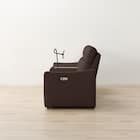 2人掛け電動リクライニングワイドソファ+収納ユニットセット 本革(一部合成皮革)タイプ (UM04 WSB DBR) 11枚目画像