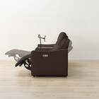 2人掛け電動リクライニングワイドソファ＋収納ユニットセット 本革(一部合成皮革)タイプ (UM04 WSB DBR) 12枚目画像