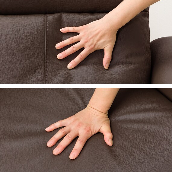 2人掛け電動リクライニングワイドソファ＋収納ユニットセット 本革(一部合成皮革)タイプ (UM04 WSB DBR) 20枚目画像