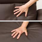 2人掛け電動リクライニングワイドソファ+収納ユニットセット 本革(一部合成皮革)タイプ (UM04 WSB DBR) 20枚目画像