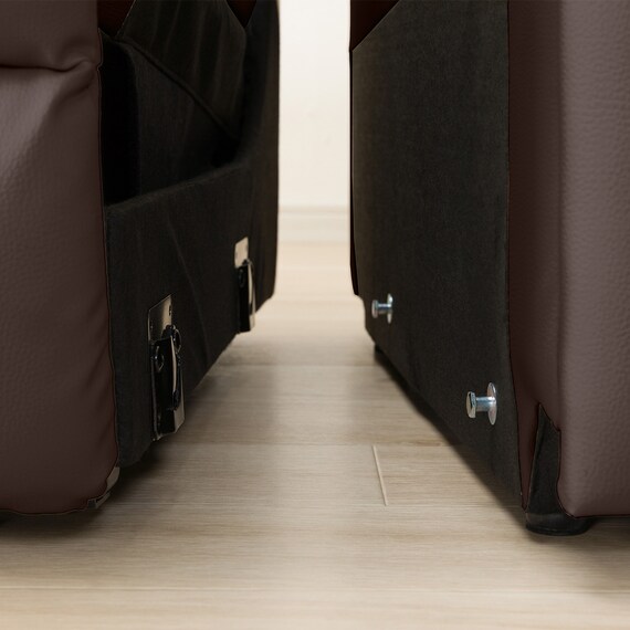 2人掛け電動リクライニングワイドソファ＋収納ユニットセット 本革(一部合成皮革)タイプ (UM04 WSB DBR) 22枚目画像