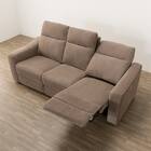 3人掛け電動リクライニングソファ テーブル付き 布張りタイプ (UM04 WT MO) 7枚目画像