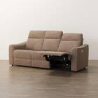 3人掛け電動リクライニングソファ テーブル付き 布張りタイプ (UM04 WT MO) 8枚目画像