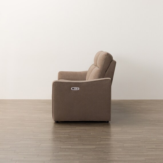 3人掛け電動リクライニングソファ テーブル付き 布張りタイプ (UM04 WT MO) 10枚目画像