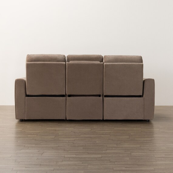 3人掛け電動リクライニングソファ テーブル付き 布張りタイプ (UM04 WT MO) 12枚目画像