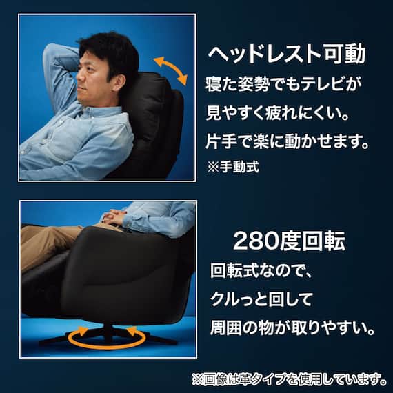 布張り電動リクライニングパーソナルチェア(LE01-3 2モーター DGY-Z) 4枚目画像