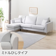 カスタマイズ 3人掛けソファ 布張りタイプ (ミドル肘 MS02)
