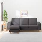 3人掛けカスタマイズカウチソファ 布張りタイプ (MS02 やわらかめ ワイド肘 標準タイプ/木製脚LBR MGY) 10枚目画像