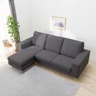 3人掛けカスタマイズカウチソファ 布張りタイプ (MS02 やわらかめ ワイド肘 標準タイプ/木製脚LBR MGY) 11枚目画像