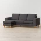 3人掛けカスタマイズカウチソファ 布張りタイプ (MS02 やわらかめ ワイド肘 標準タイプ/木製脚LBR MGY) 12枚目画像