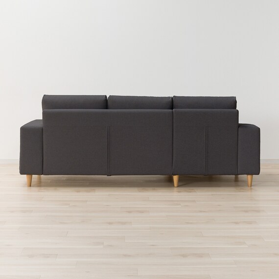 3人掛けカスタマイズカウチソファ 布張りタイプ (MS02 やわらかめ ワイド肘 標準タイプ/木製脚LBR MGY) 13枚目画像