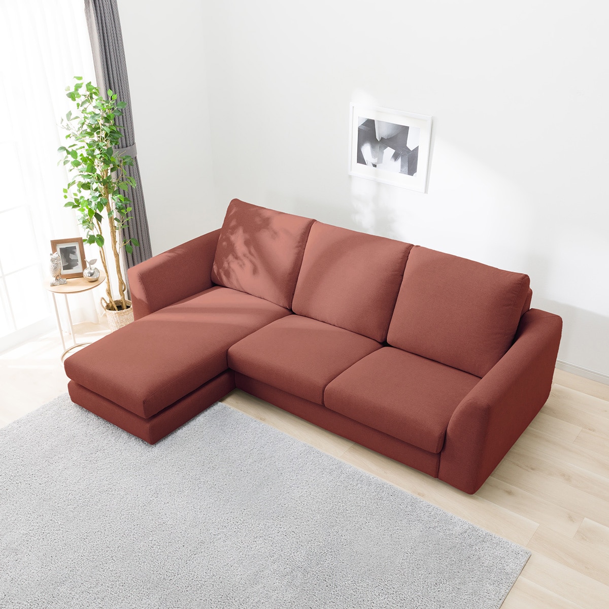 カスタマイズ 2人掛け＋カウチソファセット 布張りタイプ (ミディアム