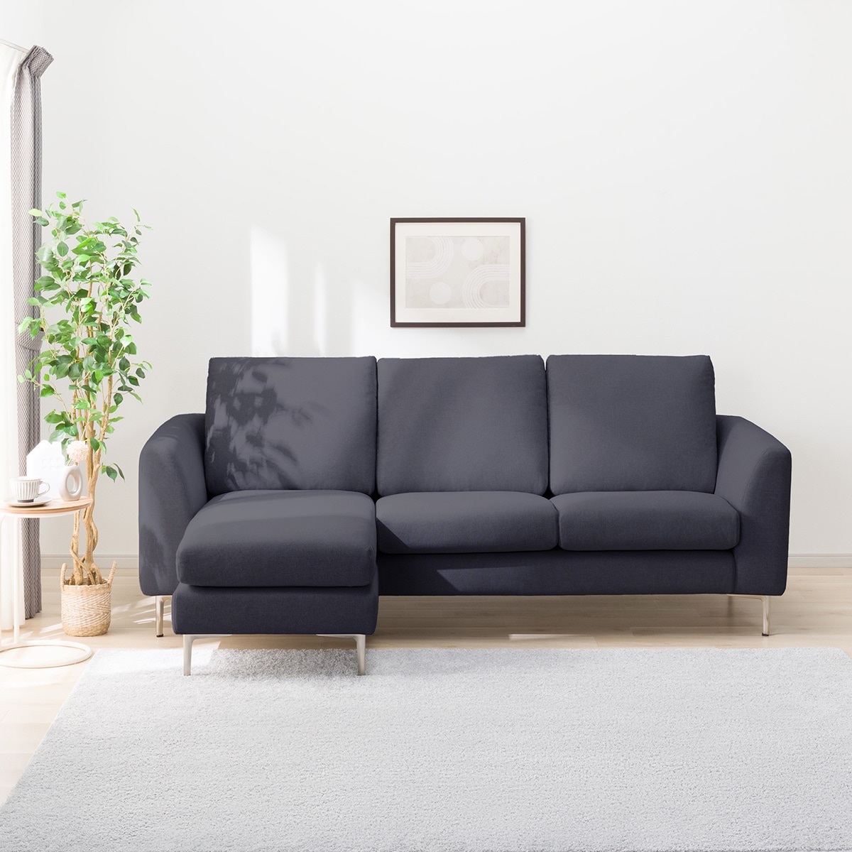 カスタマイズ 2人掛け + カウチソファセット 布張りタイプ (ハード