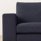 2人掛けカスタマイズカウチソファ 布張りタイプ (MS02 かため ワイド肘 標準タイプ/木製脚MBR DBL) 17枚目画像