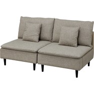 リバーシブル 肘なし布張りソファ(ES01 布/本革)