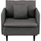 1人掛け 布・本革リバーシブルソファ (ES01 GY) 3枚目画像