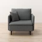 1人掛け 布・本革リバーシブルソファ (ES01 GY) 6枚目画像