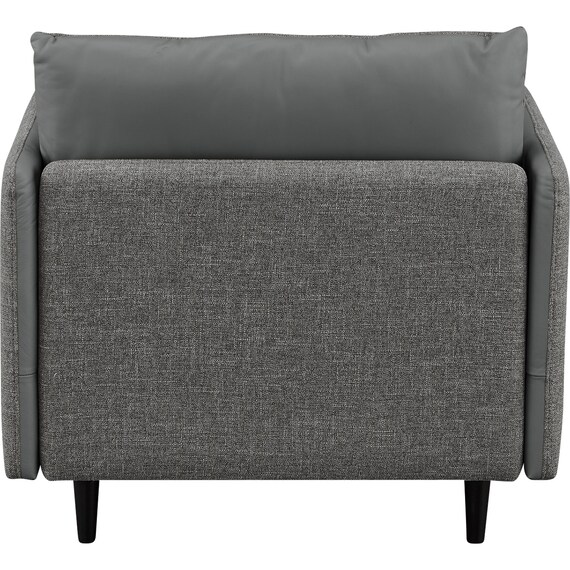 1人掛け 布・本革リバーシブルソファ (ES01 GY) 9枚目画像