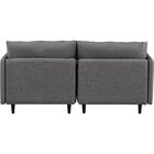 2人掛け 布・本革リバーシブルソファ (ES01 GY) 8枚目画像