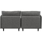 2人掛け 布・本革リバーシブルソファ (ES01 GY) 9枚目画像