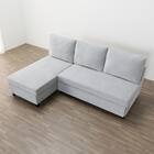 ベッドタイプカウチソファ　布張りタイプ(ノアーク3 右カウチ LGY) 9枚目画像