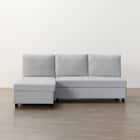 ベッドタイプカウチソファ 布張りタイプ(ノアーク3 右カウチ LGY) 11枚目画像