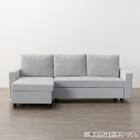 ベッドタイプカウチソファ　布張りタイプ(ノアーク3 右カウチ LGY) 16枚目画像