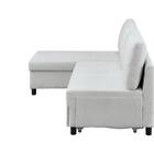 ベッドタイプカウチソファ　布張りタイプ(ノアーク3 右カウチ LGY) 17枚目画像