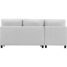 ベッドタイプカウチソファ　布張りタイプ(ノアーク3 右カウチ LGY) 18枚目画像