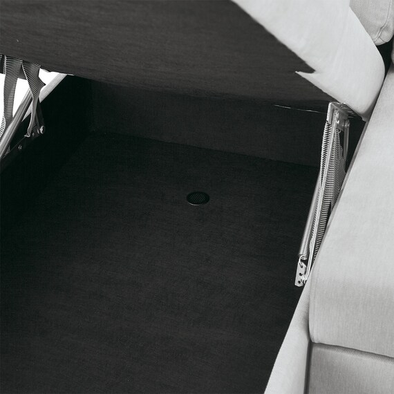 ベッドタイプカウチソファ　布張りタイプ(ノアーク3 右カウチ LGY) 19枚目画像